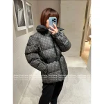 Dior 2025 Fall/Winter Collection 🔍 Letter Logo Waistband Design Puffer High-Neck Down Coat for Women - White Goose Down - Image 10