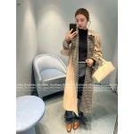 Louis Vuitton K-Pop Idol Same Style 🆕 2025 Early Fall/Winter Collection Reversible Long Trench Coat 🧥 Imported Houndstooth Wool Blend - Image 10
