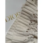 Dior 2025 Fall/Winter Collection ⭐️ Pleated Cut-Out Lace Flounce Fringe Lapel Crochet Wool Blouse for Women - Image 12