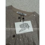ALEXANDERWANG 2025 Early Fall Collection ✨ High-Temperature Crystal Embossed Glitter Knit Cardigan - Bodycon Chic Style - Image 15