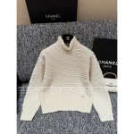Chanel 2025 Fall/Winter Collection 🐑 Gaole 3D Jacquard Logo Pullover Cashmere/Wool-Silk Blend Sweater for Women - Image 11