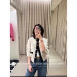 Chanel 2025 Fall/Winter Collection 🤍 100% Kashmir Cashmere Handmade Bow 🎀 Color-Block Pocket Knit Cardigan - Image 5