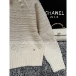 Chanel 2025 Fall/Winter Collection 🐑 Gaole 3D Jacquard Logo Pullover Cashmere/Wool-Silk Blend Sweater for Women - Image 10