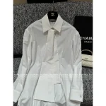 Chanel Rich Girl Aesthetic 🎀 2025 Fall Collection 3D Shirt Collar Bow Design Dress for Women - Image 10