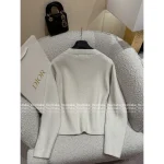 Dior 2025 Fall/Winter Collection 🐝 Gold-Thread Embroidered Bee Logo Cashmere/Wool Blend V-Neck Knit Cardigan - Image 14