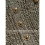 SELF-PORTRAIT Rich Girl's Private Wardrobe 2025 Early Fall Collection Gold-Thread Round Neck Metal Button Chain Belt ⛓️ Flounce Sleeve Pullover Top - Image 11