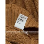 Loewe 2025 Early Fall/Winter Collection 🤎 Yang Mi Same Style Cut-Out V-Neck Button Crochet Knit Wool Sweater for Women - Image 7