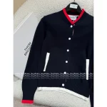 THOM BROWNE 2025 Fall/Winter Collection 👧 Color-Block Pocket Knit Wool Baseball Jacket for Women - Image 11