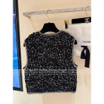 Chanel 2025 Atelier Collection 🔍 Heavyweight Crystal-Embroidered Crochet & Knit Cotton Cardigan - Premium Quality - Image 8