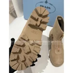 Prada 2025 Early Fall/Winter Collection 👢 Calfskin Classic ▶️ Triangle Logo Platform Gear ⚙️ Ankle Boots & Chelsea Boots for Women - Image 15