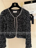 Chanel 2025 Atelier Collection 🔍 Heavyweight Crystal-Embroidered Crochet & Knit Cotton Cardigan - Premium Quality - Image 6