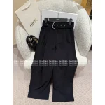 Dior 2025 Early Fall/Winter Collection ⭐️ Embroidered Pockets High-Waist Slimming Belt Straight-Leg Wide Pants for Women - Image 11