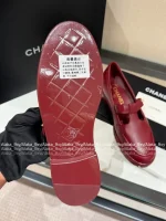 Chanel 2025 Fall/Winter Collection 🌈 Cut-Out Silver Buckle Logo Genuine Leather Loafers / Women's Shoes - 4 Colors Available - Image 18