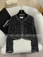 Chanel 2025 Atelier Collection 🔍 Heavyweight Crystal-Embroidered Crochet & Knit Cotton Cardigan - Premium Quality - Image 21