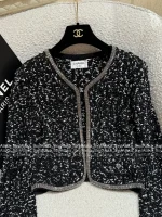 Chanel 2025 Atelier Collection 🔍 Heavyweight Crystal-Embroidered Crochet & Knit Cotton Cardigan - Premium Quality - Image 18