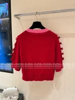 Chanel 2025 Fall/Winter Collection 🤍 100% Kashmir Cashmere Handmade Bow 🎀 Color-Block Pocket Knit Cardigan - Image 14
