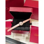 CARTIER Elegant Style | Must-Have for the Sophisticated Woman ⌚️©️➕ Pink Ballon Bleu 33mm Watch - Imported Automatic Mechanical Japanese Movement, Crocodile-Pattern Leather Strap - Image 3