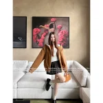 Loewe 2025 Early Fall/Winter Collection 🤎 10ew* Yang Mi Same Style Ginger Hooded Embroidered Sweatshirt for Women - Image 8