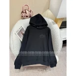 CHROME HEARTS 2025 Early Fall/Winter Collection 🔍 Black Genuine Leather Cross Logo Hoodie 100% Cotton - Image 7