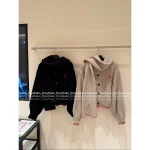 Vivienne Westwood Korean Aesthetic 🪐 2025 Fall/Winter Collection Saturn Embroidered Logo Wool Knit Cardigan with Detachable Scarf - Image 10