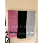 CHROME HEARTS 2025 Fall/Winter Collection ✝️ Heavyweight Genuine Leather Cross Logo Fringe Oversized Scarf - Unisex