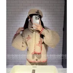 Vivienne Westwood Korean Aesthetic 🪐 2025 Fall/Winter Collection Saturn Embroidered Logo Wool Knit Cardigan with Detachable Scarf - Image 9