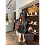 Louis Vuitton 2025 Early Fall Collection 🔍 Vegan Leather PU Hooded Mid-Length Jacket for Women - Image 4