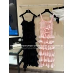 Chanel 2025 Fall/Winter Collection 🎀 Strappy Bow Tiered Maxi Dress in Silk/Wool Blend - Two Colors Available