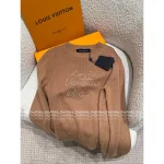 Louis Vuitton 2025 Early Fall/Winter Collection 🤎 Embroidered Letter Logo Round Neck Wool/Cashmere Blend Pullover Knit Sweater - Image 2