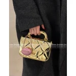 Chanel 2025 New Collection 🥂 Metallic Luxury Mini Quilted Patent Leather Chain Bag ⛓️ - Image 4