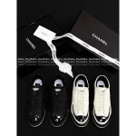 Chanel 2025 Fall/Winter Collection 🐼 Black-White Colorblock Patent/Lambskin Leather Classic Cortez Sneakers 👟 Two Colors Available