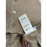 THOM BROWNE 2025 Milk Tea Brown Color Palette ☕️ Detachable Bow Tie Brooch Classic Four-Stripe 100% Wool 🦙 Knit Pullover - Image 13