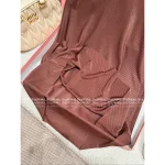 miumiu 2025 Early Fall/Winter Collection 🤎 Elegant Retro 100% Wool Caramel Knit Skirt for Women - Image 3