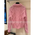 Celine 2025 Early Fall/Winter Collection 🌸 Kaixuan Lapel Mohair/Wool Blend Pullover Sweater for Women - Image 3