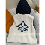 Louis Vuitton 2025 Early Fall/Winter Collection 🆕 Back Jacquard Embroidery Logo Hooded Design Faux Fur Vest for Women - Image 2