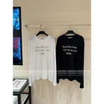 ACNE STUDIOS New Colorway 🎬 Classic 1996 Long Sleeve Tee Mirror Crystal Edition 100% Cotton Pullover Base Layer