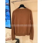 Louis Vuitton 2025 Early Fall/Winter Collection 🤎 Embroidered Letter Logo Round Neck Wool/Cashmere Blend Pullover Knit Sweater - Image 10