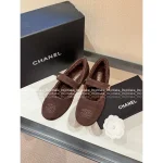 Chanel 2025 Fall/Winter Collection 🐻 Teddy Bear Imported Suede Lamb Shearling Mary Jane Flats ~ Ultra Comfort - Image 7