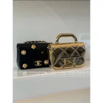 Chanel 2025 New Collection 🥂 Metallic Luxury Mini Quilted Patent Leather Chain Bag ⛓️ - Image 2