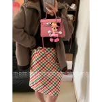 miumiu 2025 Early Fall/Winter Collection 🌈 Colorful Plaid High-Waist Slimming Letter Logo Wool Blend Mini Skirt for Women - Image 8