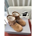 BALENCIAGA 2025 Fall/Winter Collection 🤎 Alaska Sof* Studded Lace-Up Snow Boots - Imported Suede with Shearling Lining - Image 2