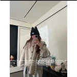 Vivienne Westwood Korean Aesthetic 🪐 2025 Fall/Winter Collection Saturn Embroidered Logo Wool Knit Cardigan with Detachable Scarf - Image 6