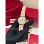 CARTIER Elegant Style | Must-Have for the Sophisticated Woman ⌚️©️➕ Pink Ballon Bleu 33mm Watch - Imported Automatic Mechanical Japanese Movement, Crocodile-Pattern Leather Strap - Image 7