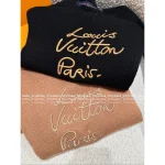 Louis Vuitton 2025 Early Fall/Winter Collection 🤎 Embroidered Letter Logo Round Neck Wool/Cashmere Blend Pullover Knit Sweater - Image 9