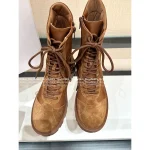 Celine 2025 Fall/Winter Collection 👢 Imported Suede Logo Gear Martin Boots for Women - Image 16