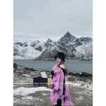 CHROME HEARTS 2025 Fall/Winter Collection ✝️ Heavyweight Genuine Leather Cross Logo Fringe Oversized Scarf - Unisex - Image 4