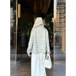Dior 2025 Fall/Winter Collection 🖤 Artisan Cannage Embroidery Pocket Logo Tweed Hooded Jacket - Image 2