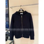 THOM BROWNE 2025 Early Fall/Winter Collection 🆕 Back Goose 🦢 Jacquard Pattern Hooded Knit Cardigan 100% Wool - Image 4