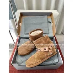 BALENCIAGA 2025 Fall/Winter Collection 🤎 Alaska Sof* Studded Lace-Up Snow Boots - Imported Suede with Shearling Lining