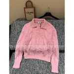 Celine 2025 Early Fall/Winter Collection 🌸 Kaixuan Lapel Mohair/Wool Blend Pullover Sweater for Women - Image 11